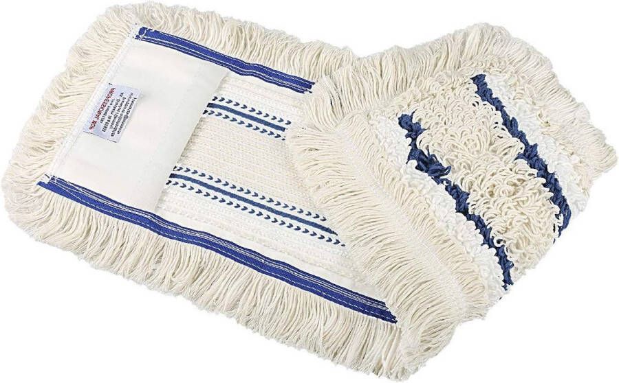 Katoenen mop 50 cm met microvezel vervanging voor mop klephouder vloerbedekking zoals laminaat planken tegels vloerwisser mop reserveovertrek