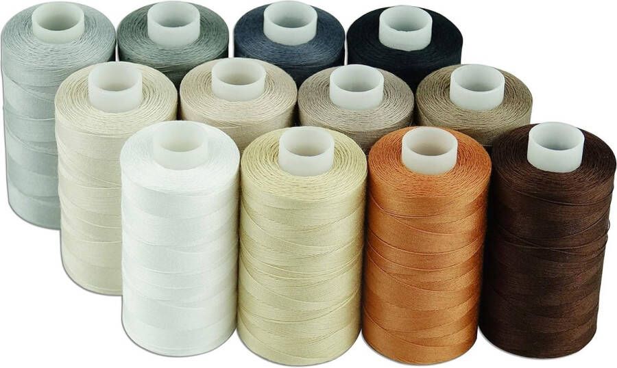 Katoenen naaigaren quiltgaren voor naaien en quilten machines 12 neutrale kleuren