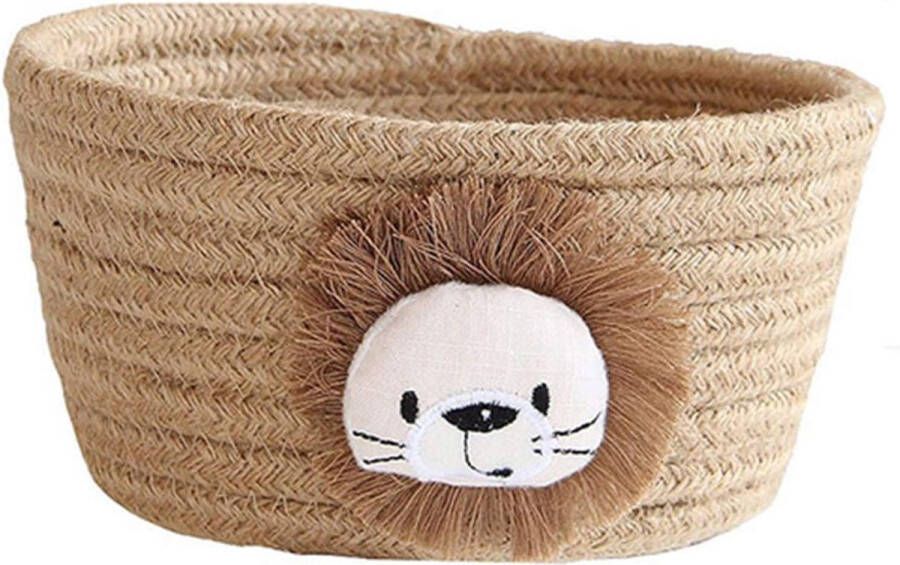 Katoenen Touw Geweven Opbergmand Kleine Leuke Opbergdoos Kleuterschool Luiers Organizer Voor Thuis Nursery Kantoor Desktop Organizer 1