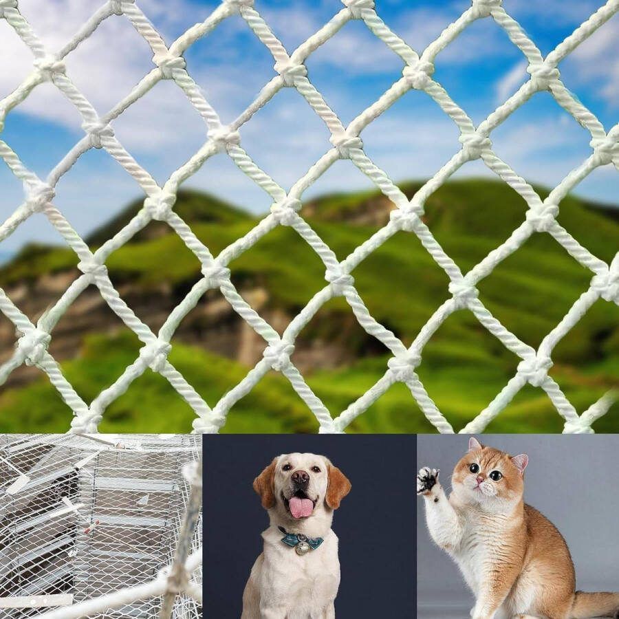 Kattennet balkonnet 15 m x 6 m veiligheidsnet kinderen kattenbeschermingsnet ramen terrassen deuren -trappen. Kattennet Balkon