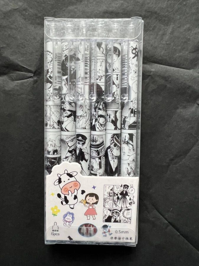 Kawaii Gelpennen met een cartoonthema (Kawaii animé & manga)