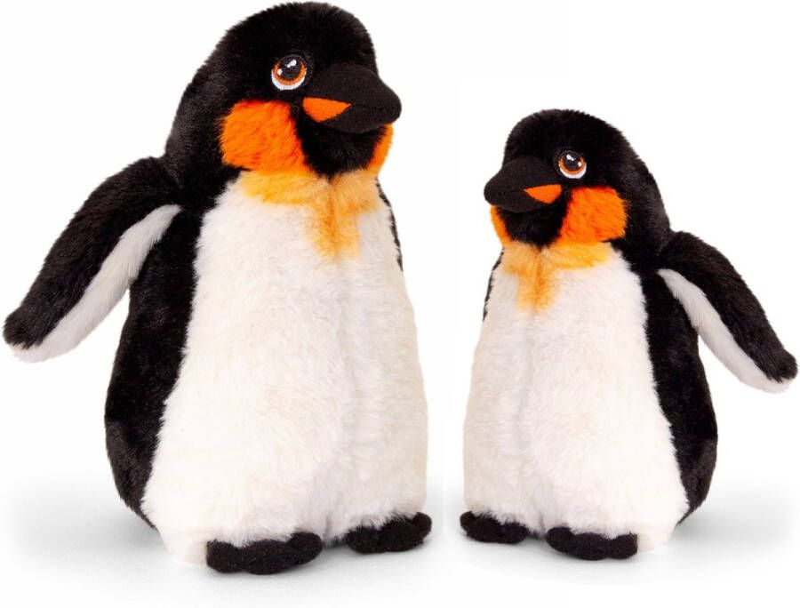 Merkloos Keel Toys pluche Keizer pinguin knuffeldieren wit zwart staand 20 en 25 cm Knuffeldier