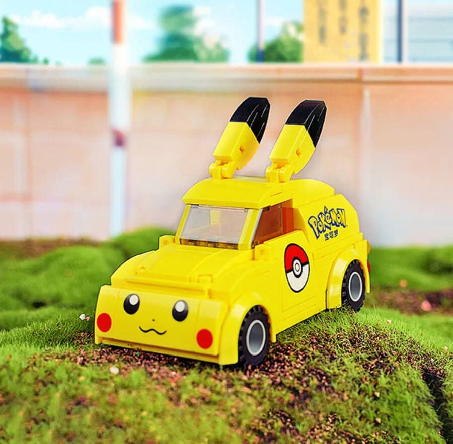 Keeppley Pokemon Pikachu-mini Auto Bouwstenen Set Bouw speelgoed 110 stukjes
