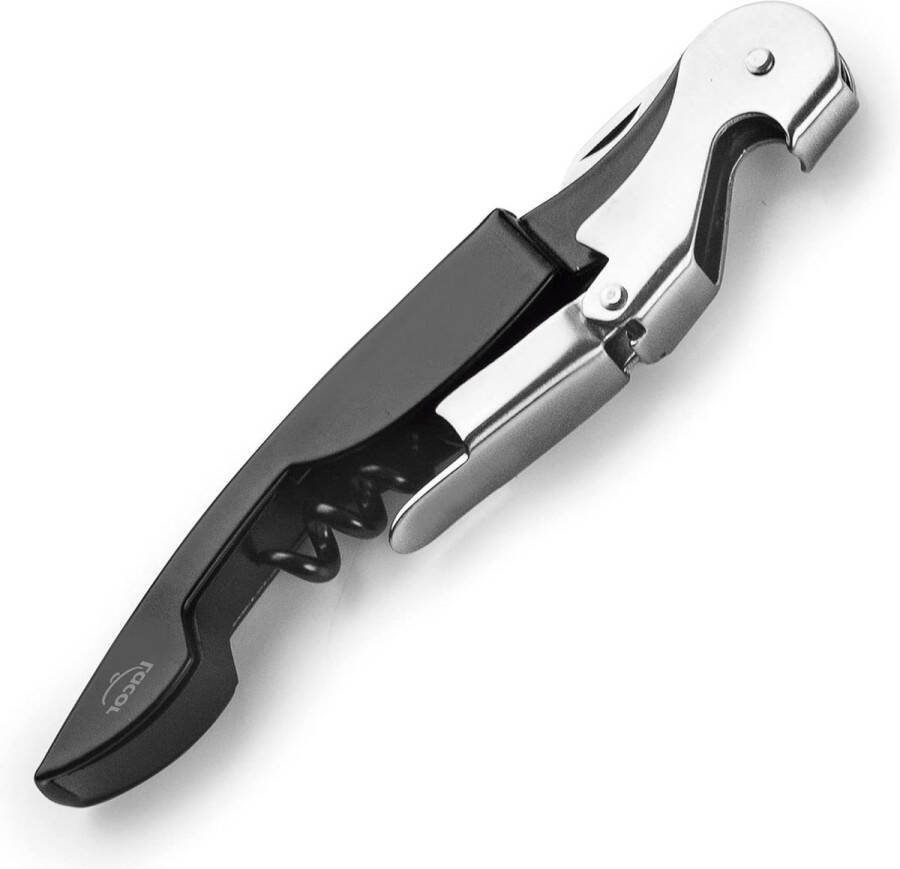 Kelner kurkentrekker roestvrij staal flessenopener capsulesnijder zwart luxe design kurkentrekker wijn