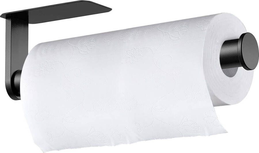KEPEAK Keukenrolhouder zonder boren wandrolhouder zelfklevend praktische rolhouder onder kast voor het bewaren en organiseren van keukenrolhouder wand 26 8 cm