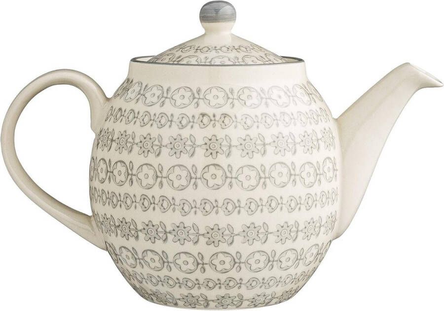 Keramieken grijze theepot Karine modern design