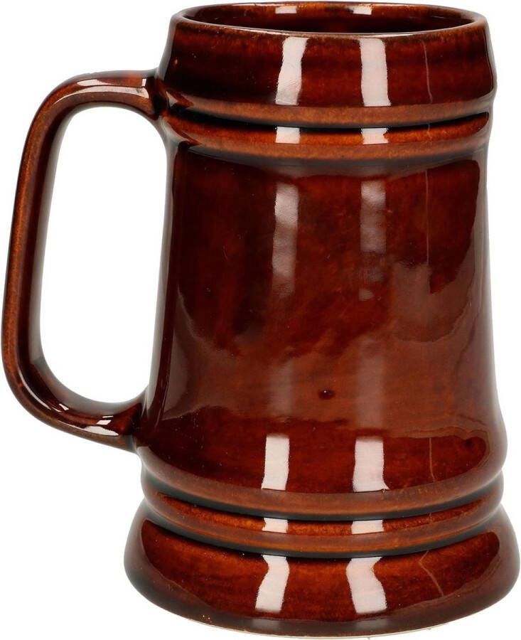 Keramische bierpul 05 l biertouw handige handgreep geglazuurd stenen bierpul stenen mok wijn bier handversierd