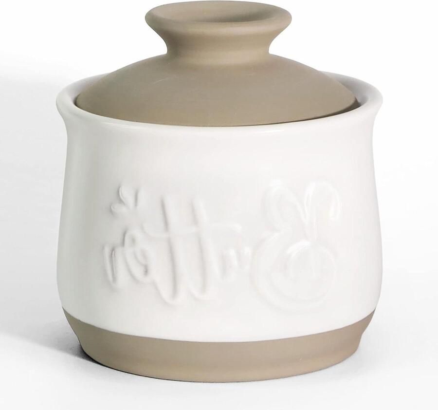Keramische botervloot in oranje mandarijn design Afmetingen ca. 165 x 11 x 10 cm butter dish with lid