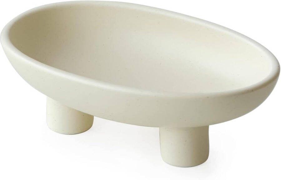 Keramische fruitschaal voor op het aanrecht 10-inch ovale fruitschaal voor brood snacks groenten salade en room