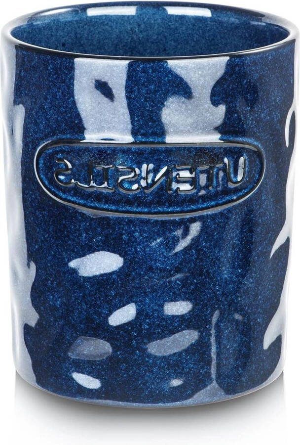 Keramische keukengerei houder Grote 7 inch keramische boerderij keuken decor koken organizer Houten lepel spatel crock voor fornuis top en aanrecht Sterrenblauw