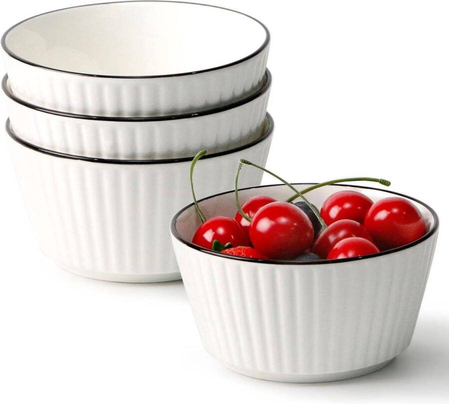 Keramische kommen set van 4 45 350ml ontbijtgranen 12oz kleine porseleinen kommen voor snack dessert rijst Kommenset