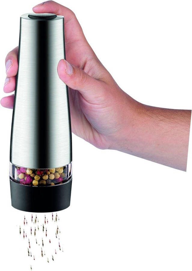 Keramische peper- en zoutmolen Zilver en zwart Afmetingen 68 x 68 x 21 cm