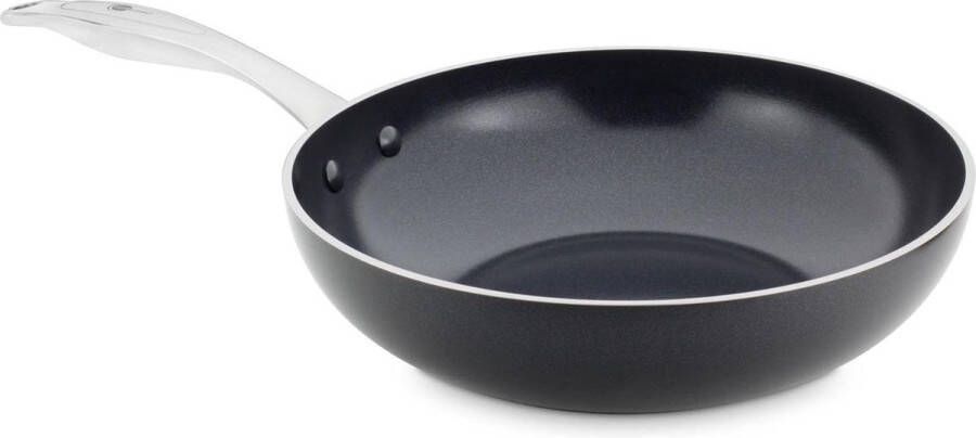 Keramische Wokpan 28 cm Geschikt voor inductie en vaatwasmachinebestendig Gezonde antiaanbaklaag zonder PFAS Keramische Wokpan Geschikt voor inductie Vaatwasmachinebestendig