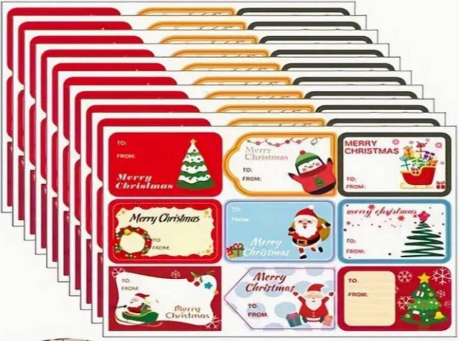 Kerst stickers kerst 3 velletjes a 9 stuks