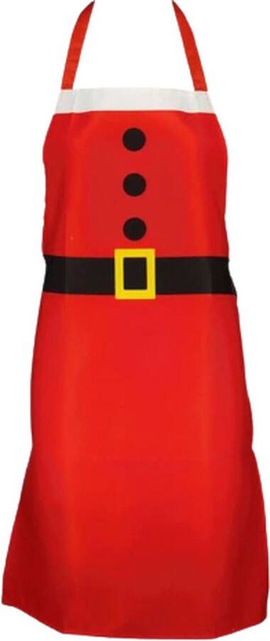 Kerstvrouw kookschort Rood Zwart Goud Katoen 65 x 80 cm Koken Set Keukenset Keuken Bakken