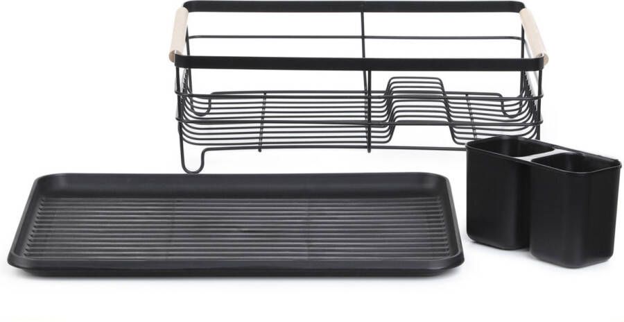 Keuken afdruiprek PLYSTRE zwart 42x31x13 cm 887197