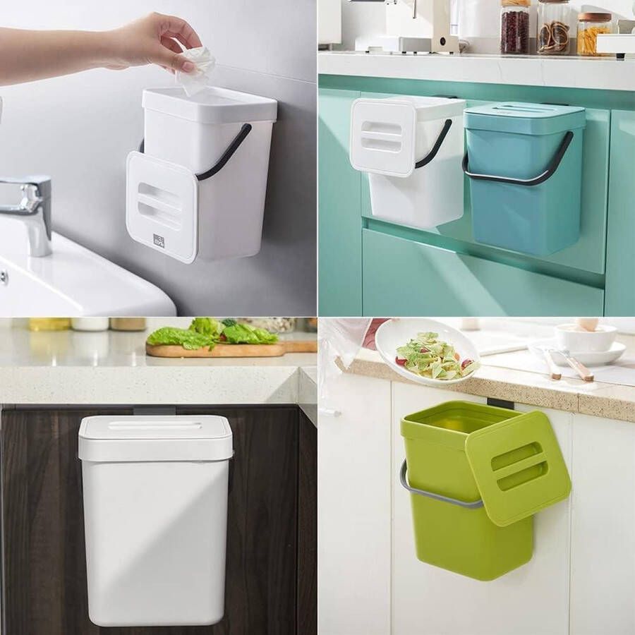 Keuken Compostbak 3L Afvalbak met Deksel Huishoudelijke Aanrecht Container Afval Composter
