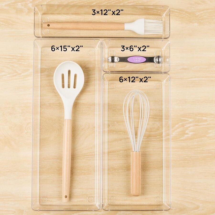 Keuken Lade Organizer 7 STKS Plastic Gebruiksvoorwerp Organizer Bestek Organizer Make-up Opbergbakken