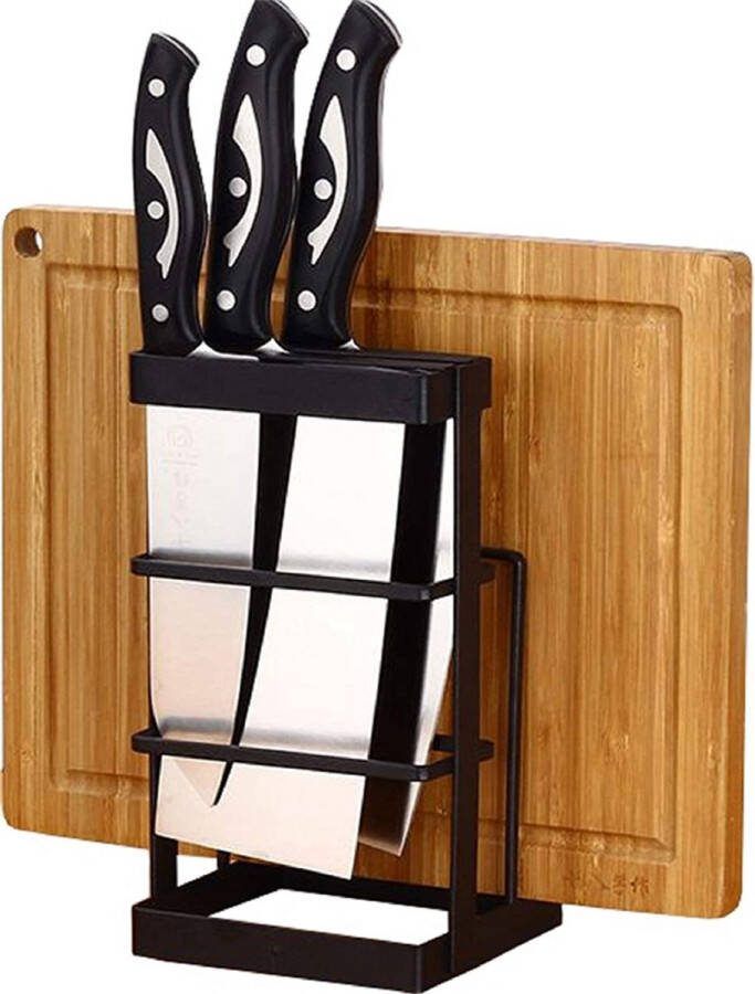 Keuken Organizer 20 9 cm x 14 cm Zwart Messenhouder Aanrecht organizer Messenblok voor het aanrecht