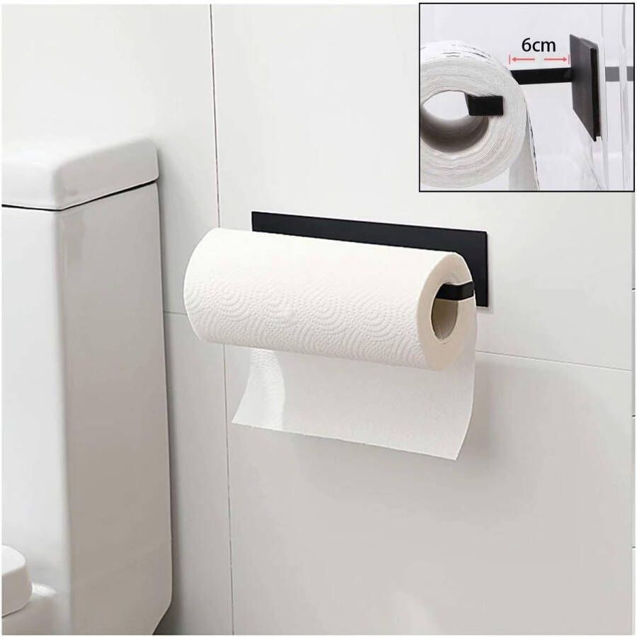 Keuken papieren handdoekhouder onder kast toiletrolhouder wandmontage zelfklevend hanger handdoekenrek voor badkamer koelkast gootsteen