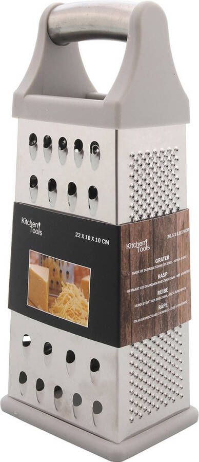 Merkloos Sans marque Keuken rasp met 4 snijkanten 20 cm Blokrasp Keukenraspen handraspen raspen Koken Keukengerei