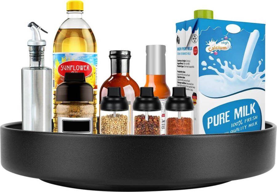Keuken roterend kruidenrek 360 draaibaar keukenorganizer kruidenrek 29 cm draaitafelorganizer voor het opbergen van kruiden drankjes cosmetica gootsteenreinigers