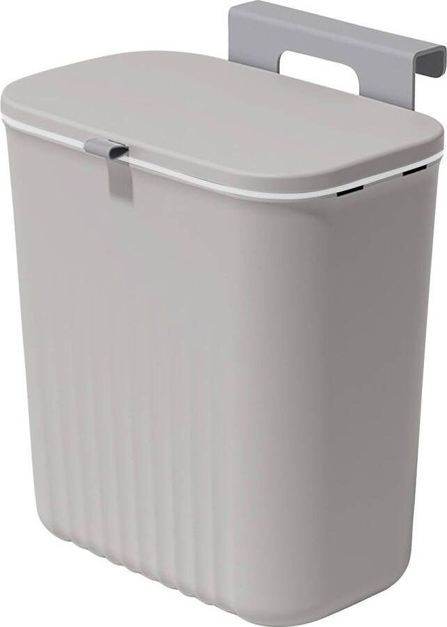 Keukenafvalemmer 9 l vuilnisemmer hangende vuilnisemmer keuken met deksel voor badkamer slaapkamer vuilnisbak caravan compostemmer voor keuken