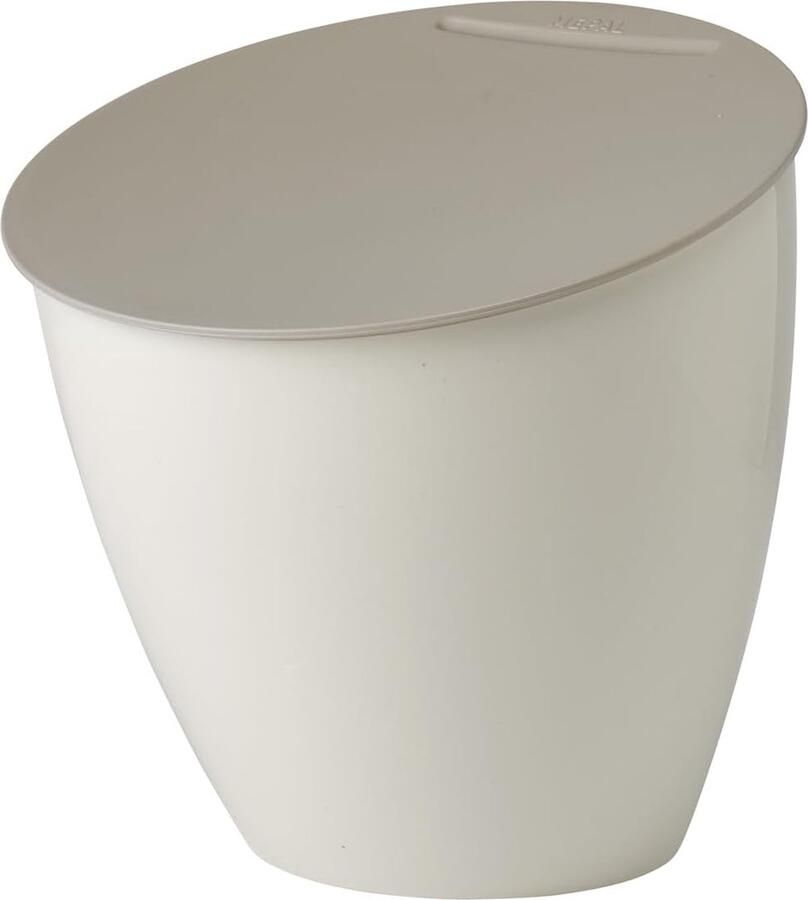 Keukenafvalemmer Calypso kleine vuilnisemmer met deksel compostemmer keuken ideaal voor keukenorganisatie keukenhulp en vaatwasmachinebestendig 2200 ml Nordic white