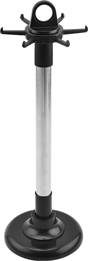 Keukengereihouder roestvrij staal 6 haken 360 graden werkblad zwart 41 x 13 cm ophangrek keukengerei