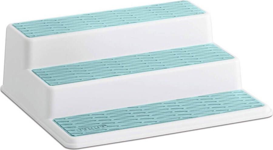 Keukenkast-organizer met 3 niveaus antislip 10-inch wit aqua Keukenkast organizer