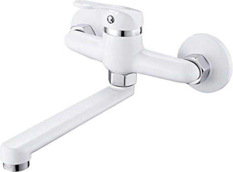 Keukenkraan Wandmontage Wandkraan Keuken Wandkraan Bovenuitloop Wandkraan Onderuitloop Muurkraan Keuken Wit