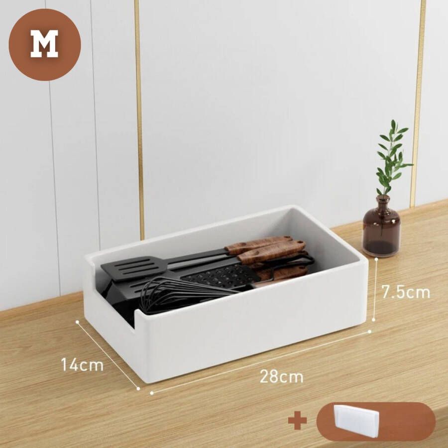 Keukenlade Organizer Luxe M Lade Organizers Systemen 28 x 14 x 7.5 cm Verdeler Bakken Stapelbaar & Uitwisselbaar