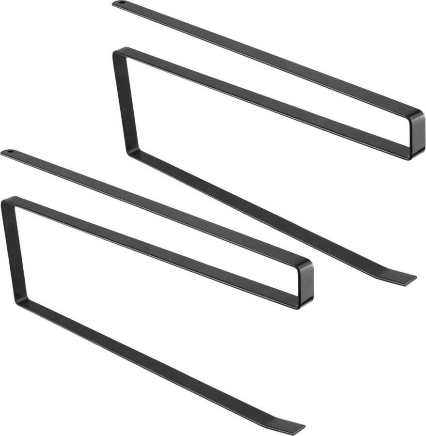 Keukenrolhouder zonder boren keukenrolhouder kast zwarte papierrolhouder papieren handdoek rolhouder voor keuken badkamer opslag en organisatie 2 stuks