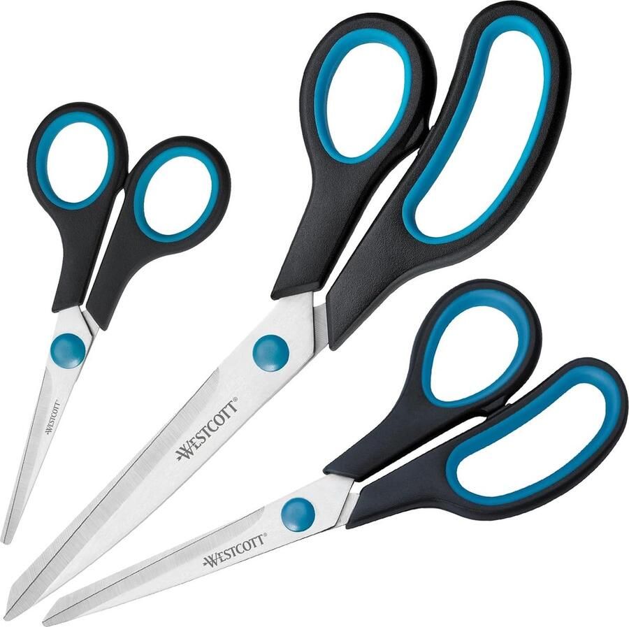 Keukenschaar N-90027 00 Easy Grip Scharenset 3 Stuks 13 Cm + 21 Cm + 25 Cm Zwart-Blauw