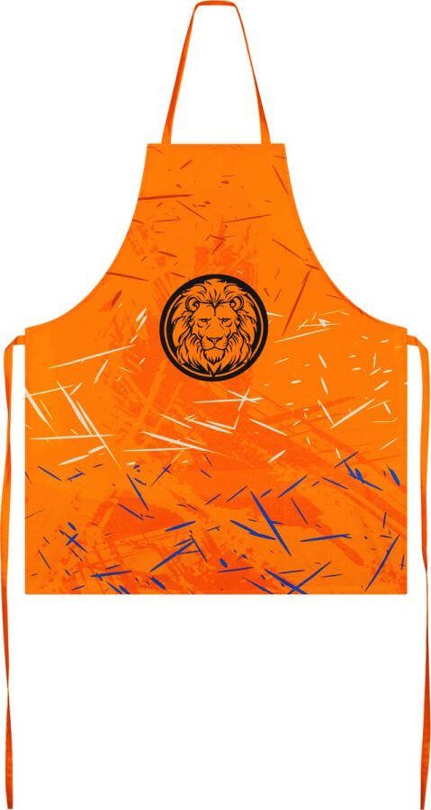Keukenschort Keuken Schort Keukenschort Heren Keukenschort Dames Kookschort Schort voor Dames en Heren Horeca Sloof Unisex Oranje Gepersonaliseerd