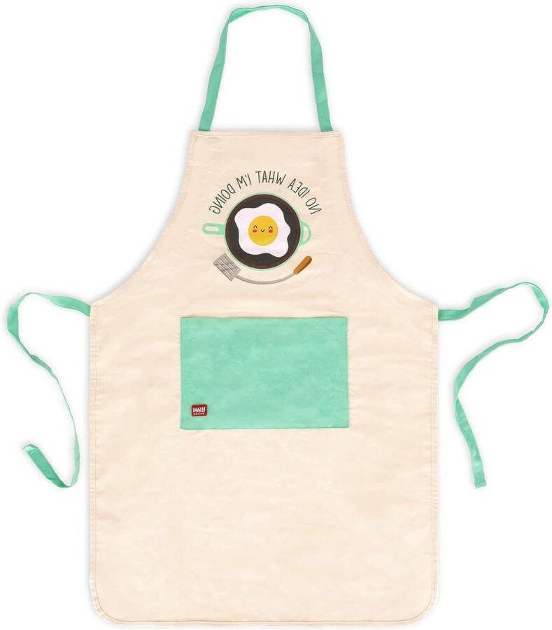 Keukenschort verstelbaar met voorvak Super Chef thema No Idea What I am Doing x 76 cm Machinewasbaar
