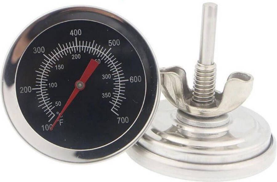 Keukenthermometer Roestvrij staal Bimetaal thermometer Zilver met Zwart