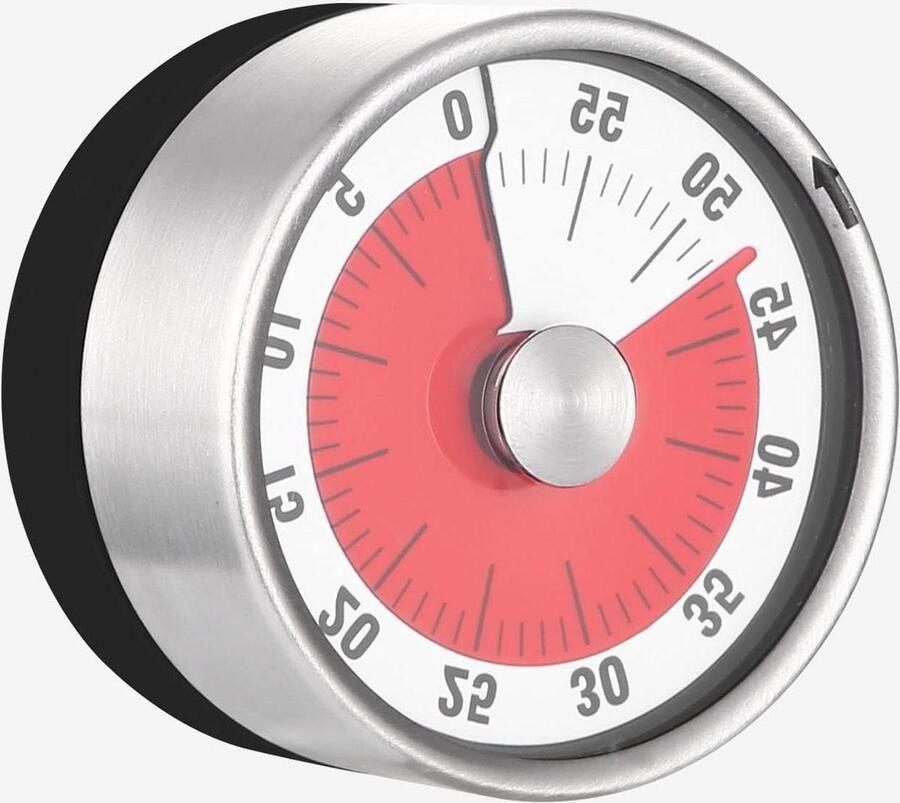 Keukentimer 60 minuten visuele analoge timer mechanische herinnering tijdmanagementtool voor kinderen en volwassenen resterende tijdweergave akoestisch alarm keukengerei kookwekker. time timer