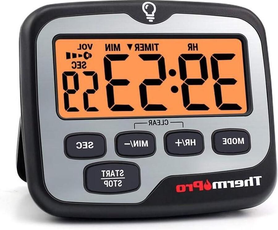 Keukentimer met Countdown Timer Digitale Timer met aanraakscherm en achtergrondverlichting 12 24-uursmagneetklok luidsprekerklok voor koken keuken klassen kinderen leerkrachten kookwekker digitaal