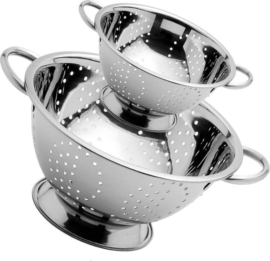 Keukenzeef fijne netzeef pasta strainer with handle micro perforated kitchen strainer metal strainer-2pcs