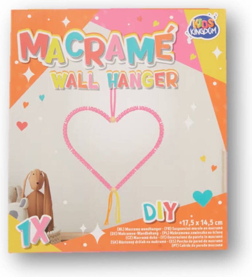 Kids Kingdom macramé wandhanger Hart Maak zelf Knutselen