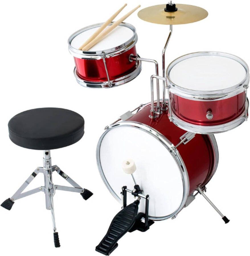 Kinder Drumset Kids Drumkit Muziekspeelgoed voor kinderen 5-delig Kinder Drumset Drums met Kruk Muziekinstrument