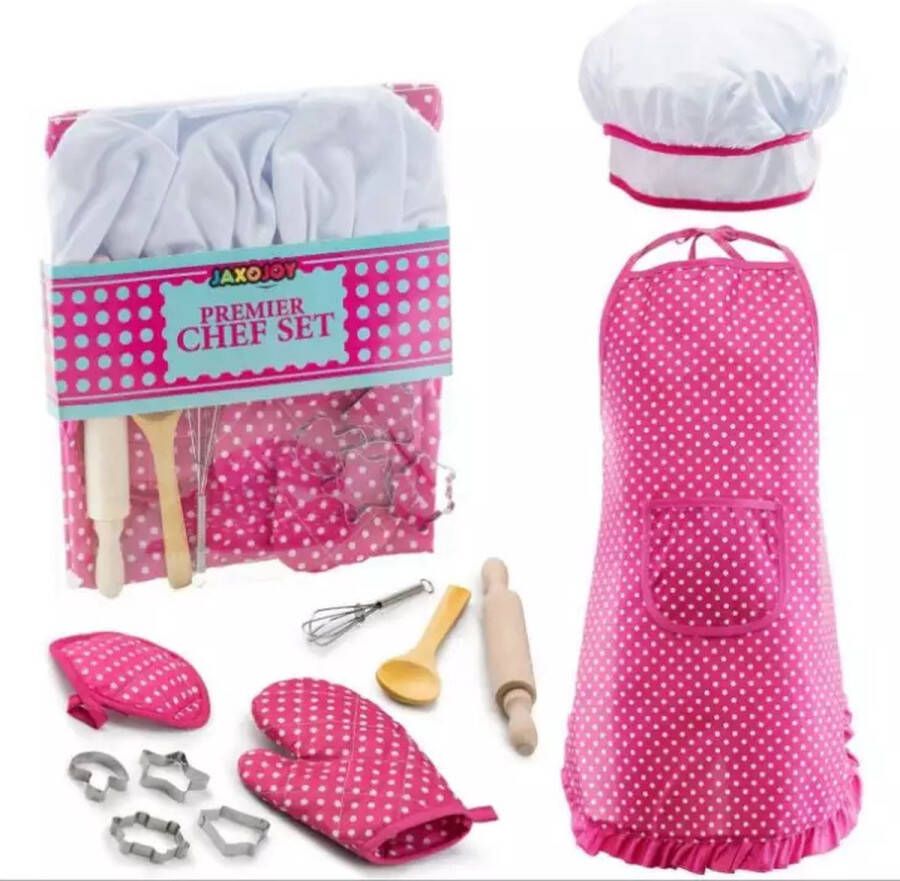 Kinder kookgerei keukenset schortenset kinderkeuken set kinderschort kokset apron set kids chef set children