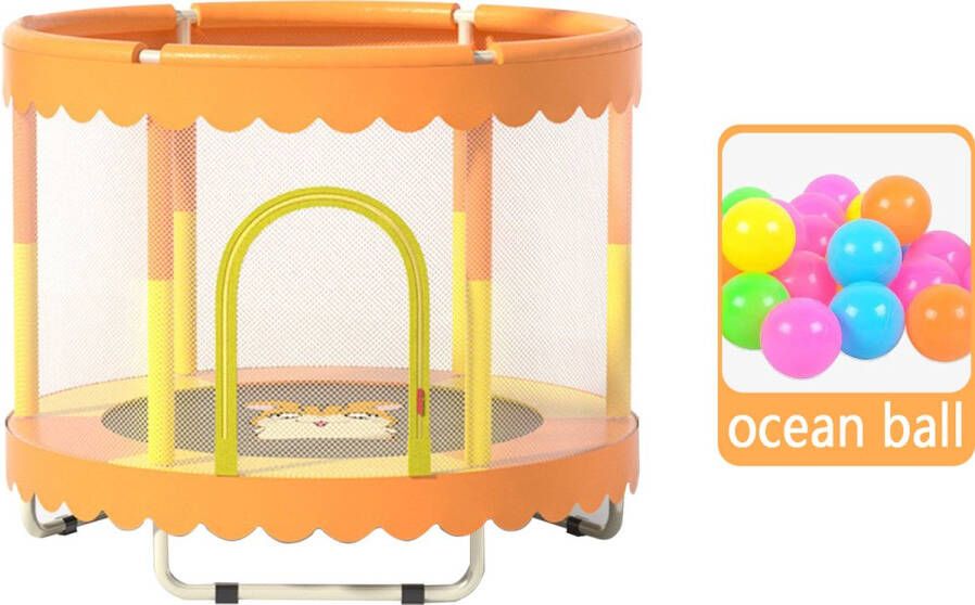 FOXSPORT Kinder Trampoline Seven Comfort- Trampoline met Elastieken Outdoor Buitenspeelgoed met veiligheidsnet 110 cm Veiligheidsnet 120 cm