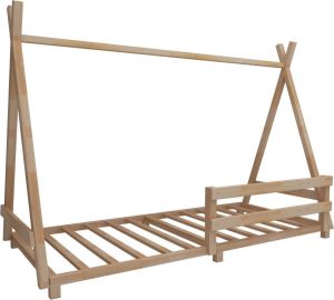 Kinderbed Huisje Natuurlijke Uitstraling 200x140x90cm Duurzaam Sparrenhout
