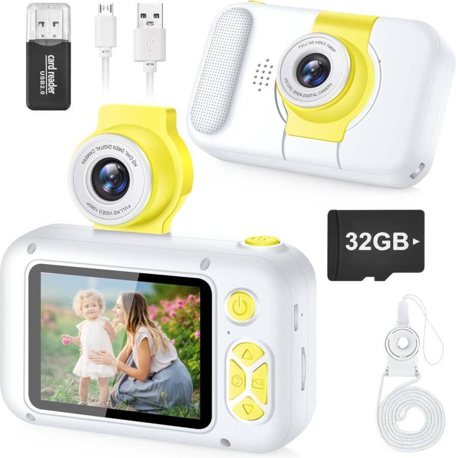 Kindercamera Kinderfototoestel Digitale Kindercamera 32GB MicroSD Inbegrepen