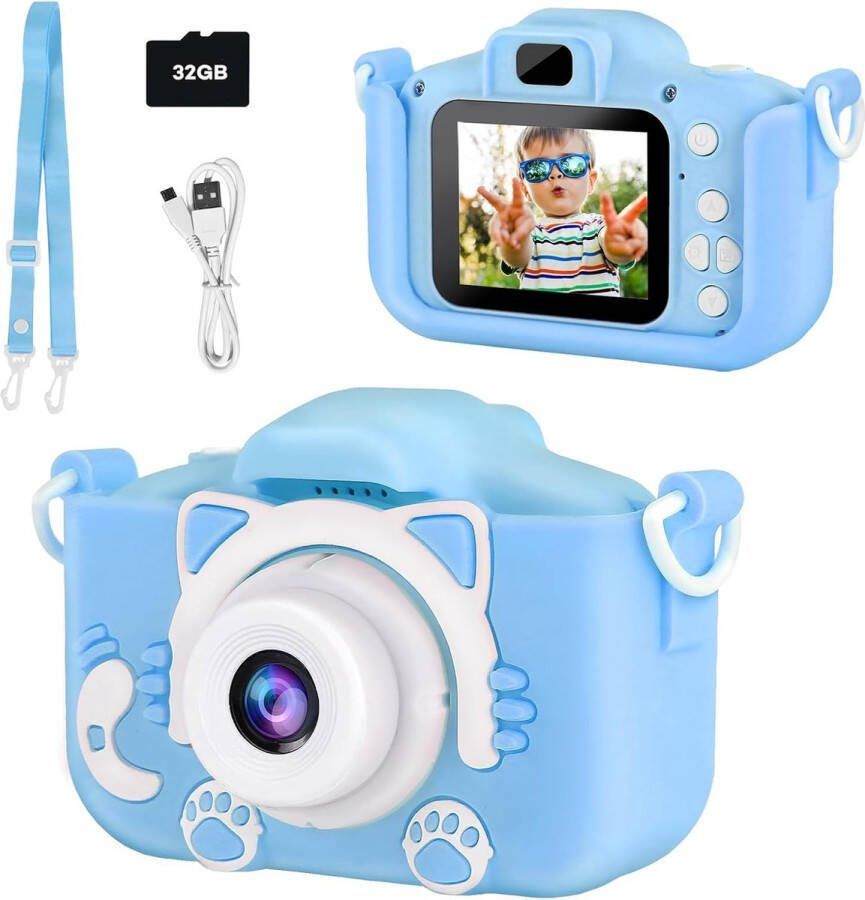 Kindercamera Kinderfototoestel Digitale Kindercamera 32GB MicroSD Inbegrepen