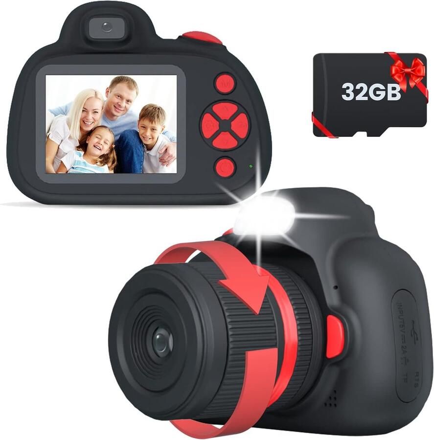 Kindercamera Kinderfototoestel Digitale Kindercamera 32GB MicroSD Inbegrepen
