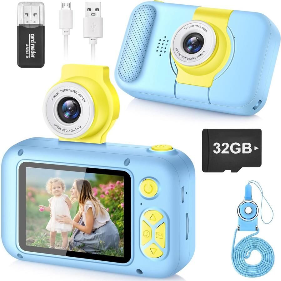 Kindercamera Kinderfototoestel Digitale Kindercamera 32GB MicroSD Inbegrepen