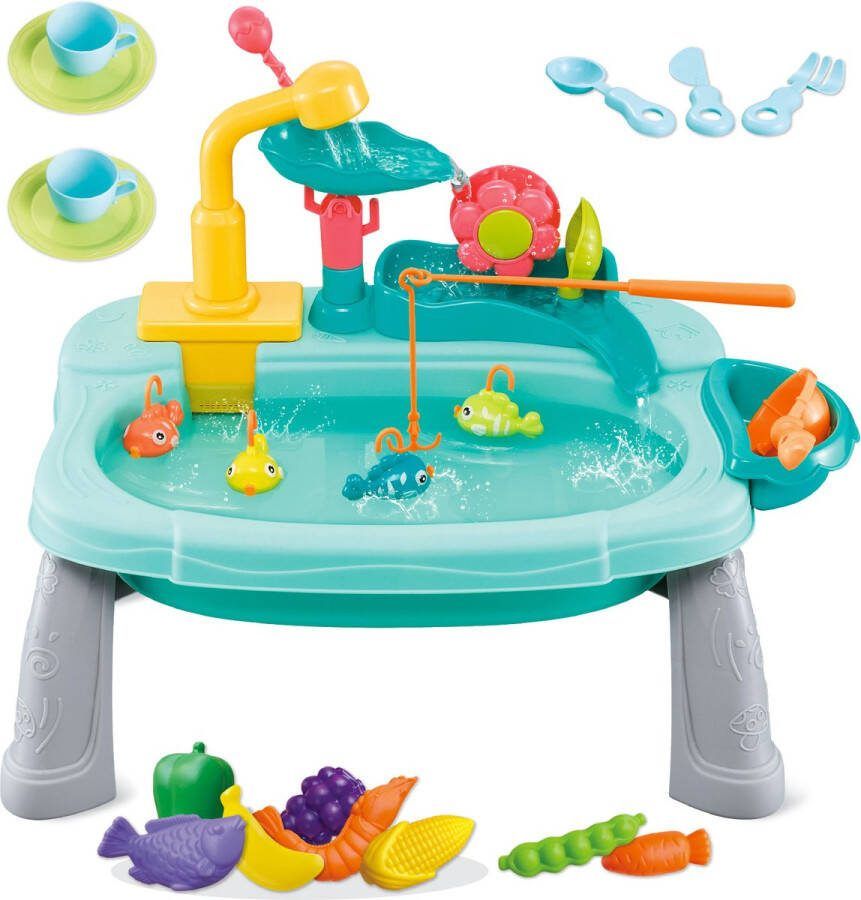 Kinderkeuken Wastafel Visspel Kraan Waterspeelgoed Speelgoed voor 3-jarigen Verjaardagscadeaus Cadeaus